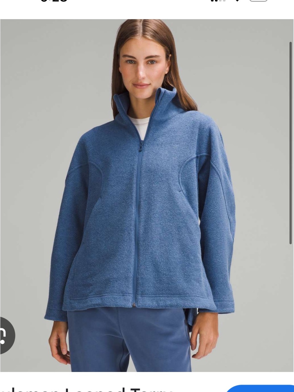 lululemon athletica Blue Full-Zip Fleece Jacket